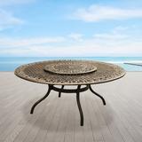 Fleur De Lis Living Casarez Metal Dining Table Metal in Brown | 30 H x 59 W x 59 D in | Outdoor Dining | Wayfair 05B5A2B1F00A4B729C8E3473D795D7E5