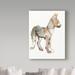 Trademark Fine Art Mark Adlington Waggle Arabian Wolf Pup - Wrapped Canvas Print Canvas in Brown/Gray/Green | 19 H x 14 W x 2 D in | Wayfair