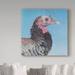 Trademark Fine Art 'Rainbow Bird' Graphic Art Print on Wrapped Canvas in Black/Blue/Pink | 18 H x 18 W x 2 D in | Wayfair ALI33041-C1818GG