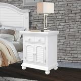 Rosecliff Heights Cape Cod Laguna 2 Door Nightstand Wood in White | 33 H x 31 W x 17 D in | Wayfair 902DD4B1A8E346FFB9BA9A651CDE1E9E