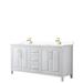 Wyndham Collection Daria 72" Double Bathroom Vanity Set Wood/Marble in White | 35.75 H x 72 W x 22 D in | Wayfair WCV252572DWGWCUNSMXX