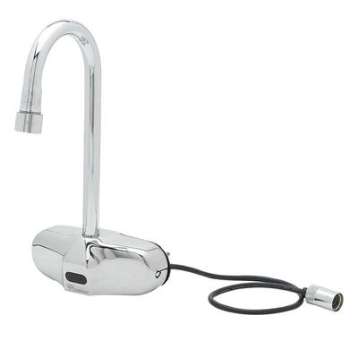 T&S EC-3105-TMV Wall Mounted ChekPoint Sensor Faucet with 4 1/8" Rigid Gooseneck Spout, 2.2 GPM Aerator, and Thermostatic Mixing Valve