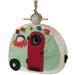 Global Crafts Camper Felt 9 in x 10 in x 4 in Birdhouse in Red | 9 H x 10 W x 4 D in | Wayfair DZI484069000