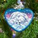 The Holiday Aisle® Motherly Love Bears Shaped Ornament Holiday Splendor Collection Glass in Blue/White | 3.5 H x 3 W x 1 D in | Wayfair