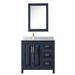 Wyndham Collection Daria 36" Single Bathroom Vanity Set w/ Mirror Wood/Stone in Blue/Yellow | 35.75 H x 36 W x 22 D in | Wayfair