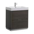 Kaydis Ivy Bronx 30" Free-Standing Single Sink Bathroom Vanity Wood/Plastic in Gray | 34 H x 30 W x 19 D in | Wayfair