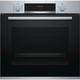 Bosch Home & Kitchen Appliances Bosch HBS534BS0B Serie 4 Built-in Oven with Cleaning Assistance, 3D Hotair, EcoClean Direct and LED Display, 60 x 60 cm, Stainless steel