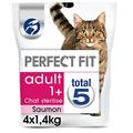 Perfect Fit Katzenfutter für erwachsene sterilisierte Katzen, Trockenfutter mit Lachs für Katzen