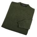 Hemingway Mens Forest Green Lambswool Crew Neck Jumper (Medium)