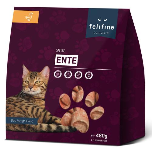 5 x 480g Complete Nuggets Ente BARF Felifine Katzen-Nahrungsergänzung