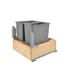 Rev-A-Shelf Wood Pull Out Trash/Waste Container w/ Soft Close Wood in Brown/Gray | 20.25 H x 21 W x 21.87 D in | Wayfair 4WC-24DM2-SC