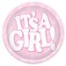 The Beistle Company It's A Girl Paper Plate in Pink/White | 7" H x 7" W x 0.01" D | Wayfair 58075