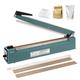 Hanchen Heat Sealer 300mm/11.8inch Impulse Plastic Bag Sealer Bag Sealing Machine 400W for Mylar Bag Kraft Paper Bag Heat Sealing Material with CE 220V