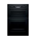 Bosch Home & Kitchen Appliances Bosch MBS533BB0B Serie 4 Multifunction Electric Built In Double Oven With Catalytic Cleaning - Black