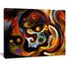 Design Art Wrapped Canvas Graphic Art Print Canvas, Solid Wood in Black/Orange | 8 H x 12 W x 1 D in | Wayfair PT6042-12-8