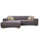 Cavadore Ecksofa "Zappo" mit Federkern und XXL Longchair / XXL Sofa L-Form mit tiefen Sitzflächen / Modernes Design / 293 x 78 x 172 cm / Grau