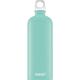 SIGG - Alu Trinkflasche - Traveller Glacier Touch - Klimaneutral Zertifiziert - Für Kohlensäurehaltige Getränke Geeignet - Auslaufsicher - Federleicht - BPA-frei - Hellblau - 1L