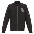 Men's JH Design Black Chicago White Sox Lightweight Nylon Bomber Jacket