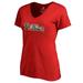 Women's Fanatics Branded Red Philadelphia Phillies Armed Forces Wordmark T-Shirt