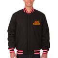 Men's JH Design Black Joey Logano Wool Varsity Jacket