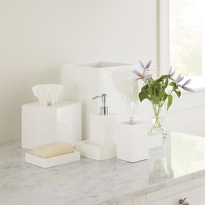 Suzanne Kasler Malaga Bath Accessories - White Lotion Dispenser - Ballard Designs