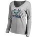 Women's Fanatics Branded Heathered Gray Dallas Wings Overtime Long Sleeve T-Shirt