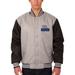 Men's JH Design Gray/Black Dale Earnhardt Jr. Poly-Twill Varsity Jacket