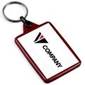 Turquoise Personalised Promotional Custom Business Keyrings Key Fobs 50 x 35 mm | Red (Pack of 250)