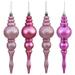 Vickerman 443231 - 7" Mauve 4 Assorted Finish Finial Christmas Tree Ornament (8 pack) (N500245)