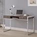 Orren Ellis Baratz Desk Wood/Metal in Brown/Gray | 29.5 H x 48.75 W x 23.5 D in | Wayfair D1AA98E3ABEB469184E0DA82312897A9