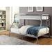 Isabelle & Max™ Leesburg Twin Over Full Bunk Bed Metal in Gray | 59.5 H x 56.75 W x 79 D in | Wayfair 9114B09885C54B4AA9D676A9066A6D2E