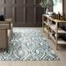 Blue/Navy 96 x 0.41 in Area Rug - Langley Street® Bradyn Geometric Navy/White Area Rug Polyester | 96 W x 0.41 D in | Wayfair