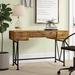 Union Rustic Pernell Desk Wood/Metal in Black/Brown | 30.5 H x 47.25 W x 23.5 D in | Wayfair 9C11BBAEDCFC47D9A6C73F5E843B803B