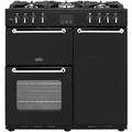 Belling Sandringham90Dft Freestanding A/Rated Dual Fuel Range Cooker -Black