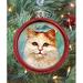 The Holiday Aisle® Cat Ball Ornament Holiday Splendor Collection Glass in Brown/Red | 4 H x 3 W x 3 D in | Wayfair C2E39F9623F54DF9BD657AAE883F1BCD