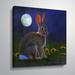 August Grove® Baby Bunny - Graphic Art Print on Canvas in Blue/Brown/Green | 18 H x 18 W x 2 D in | Wayfair 5A34CA335AA74B0D9CDC500105D2ADE0