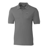 Men's Cutter & Buck Gray Las Vegas Raiders Big Tall Advantage Polo