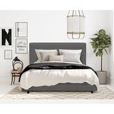 Sand & Stable™ Arianna Standard Bed Upholstered/Cotton in Gray | 51 H x 74 W x 87 D in | Wayfair WRLO6947 40764081
