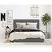 Sand & Stable™ Arianna Standard Bed Upholstered/Cotton in Gray | 51 H x 74 W x 87 D in | Wayfair WRLO6947 40764081