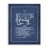 Stupell Industries 'Vintage Cattle Blueprint' Graphic Art Print Canvas | 15 H x 10 W x 1.5 D in | Wayfair mwp-195_wd_10x15