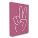 Stupell Industries Peace Sign Pink & White Graphic Art Print Canvas in Pink/White | 30 H x 24 W in | Wayfair brp-1846_cn_24x30