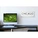 Ebern Designs Chicago by Daphne Polselli - Textual Art Print on Canvas Wood in Brown | 7 H x 17 W x 0.5 D in | Wayfair