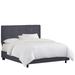 Brayden Studio® Tufted Low Profile Standard Bed Upholstered/Cotton in Black | 54 H x 56 W x 78 D in | Wayfair BRSD2134 25540666