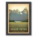 East Urban Home Vintage Wall Art Home Decor - Grand Teton National Park by Anderson Design Group Paper | 25 H x 19 W x 1.5 D in | Wayfair