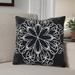 The Holiday Aisle® Decorative Snowflake Print Outdoor Square Pillow Cover & Insert /Polyfill blend in Blue/Navy | 20 H x 20 W x 7 D in | Wayfair