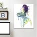 East Urban Home Coastal Wall Art Home Decor - Mermaid by Sam Nagel Canvas/Metal in Indigo/Yellow | 48 H x 32 W in | Wayfair EUNM4637 46018233