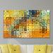 Picture Perfect International 'Tile Art #6 2012' by Mark Lawrence - Graphic Art Print on Canvas in Blue/Orange/Yellow | Wayfair 704-0575_2848