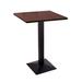 Holland Bar Stool Counter Height Pedestal Dining Table Wood/Metal in Black | 36 H x 30 W x 30 D in | Wayfair 21736BW30SQ
