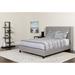 Lark Manor™ Aluino Tufted Platform Bed w/ Pocket Spring Mattress Upholstered/Polyester in Gray | 48.5 H x 84 W x 85.25 D in | Wayfair