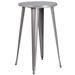 Latitude Run® Quinby 30" Round Metal Indoor-Outdoor Bar Height Table Metal in Gray | 41 H x 24 W x 24 D in | Wayfair LDER8441 43608638